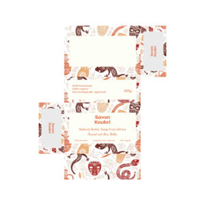 Savon Koubri White Soap Package Design